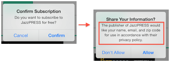 Magazine-reader-subscriber-agree-to-sher-her-email-with-publisher