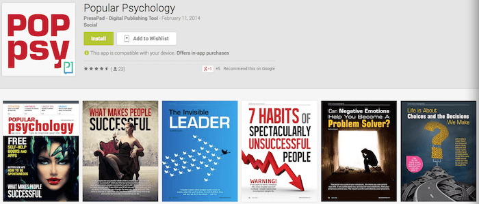 Popular Psychology Google Play - Android