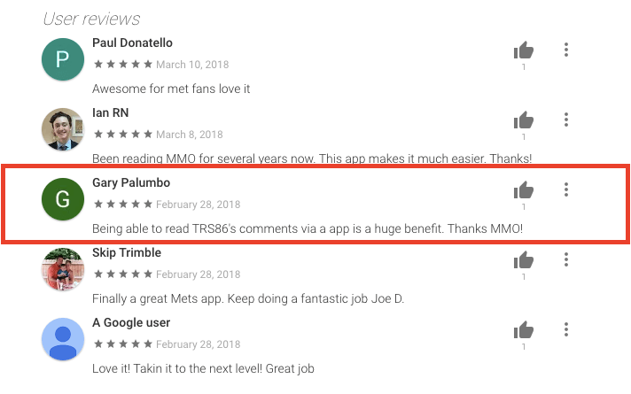 possibility of add comments via app