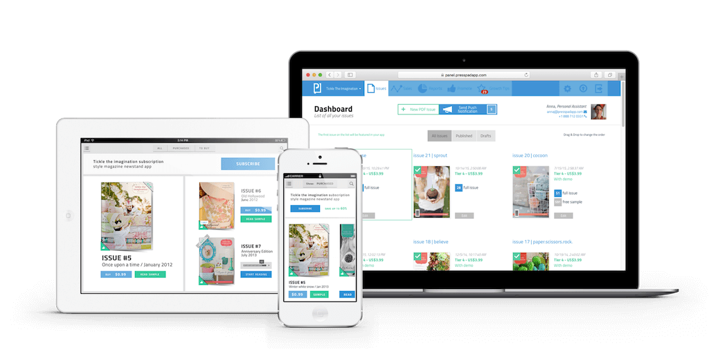 PressPad Magazine apps platform