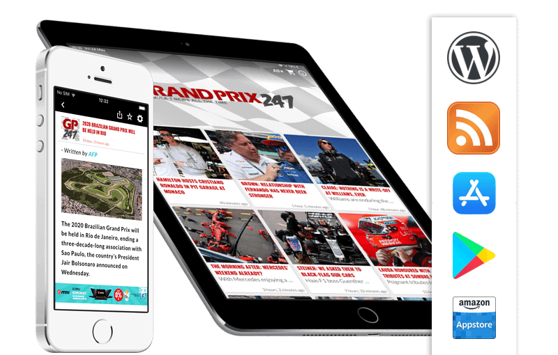 dpresspad news apps from wordpress content