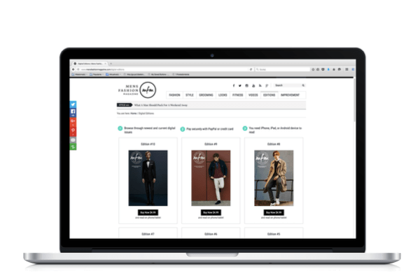 Web-based kiosk with MFM Magazine